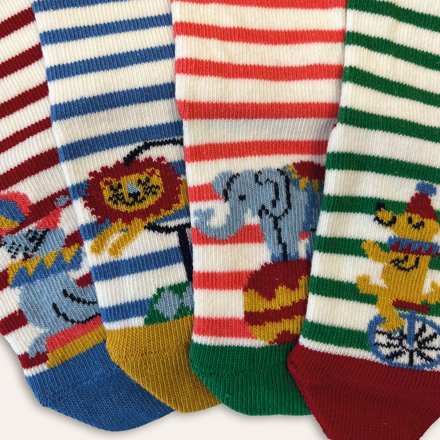 4pk Baby Cotton Big Top Socks