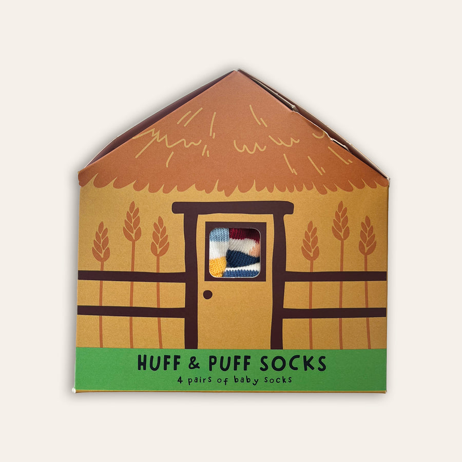 4pk Baby Cotton Huff & Puff Socks
