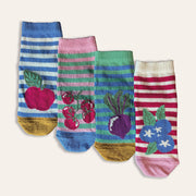 4pk Baby Ankle Socks - Fruits