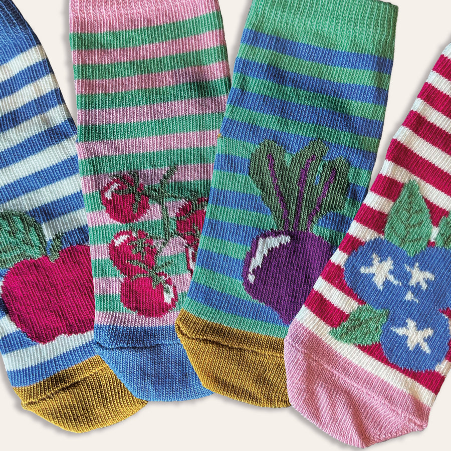 4pk Baby Ankle Socks - Fruits