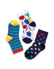 Load image into Gallery viewer, 3pk Kids Cotton Veg Ankle Socks
