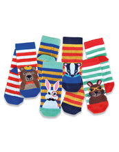 Load image into Gallery viewer, 4pk Baby Cotton Animal Socks
