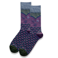 Load image into Gallery viewer, 1PK MENS SUSTAINABLE COTTON FISH SOCKS 
