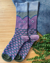 Load image into Gallery viewer, 1PK MENS SUSTAINABLE COTTON FISH SOCKS 
