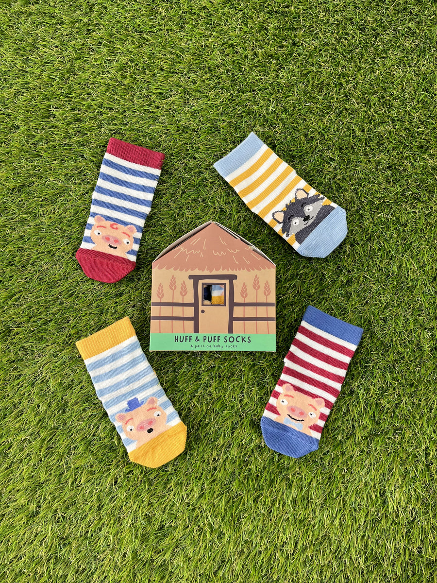 4pk Baby Cotton Huff & Puff Socks