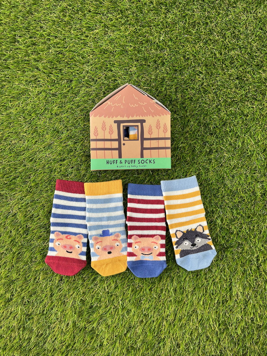 4pk Baby Cotton Huff & Puff Socks