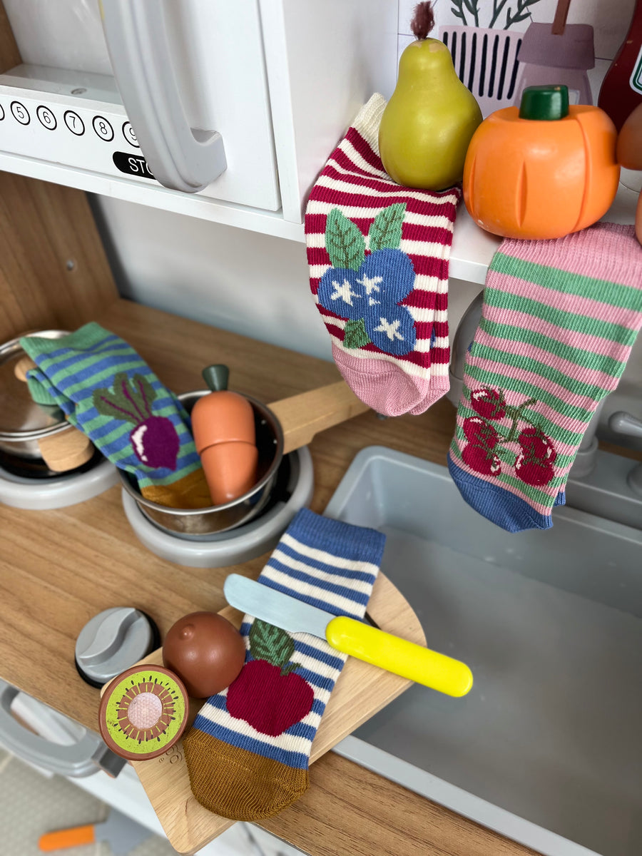 4pk Baby Ankle Socks - Fruits