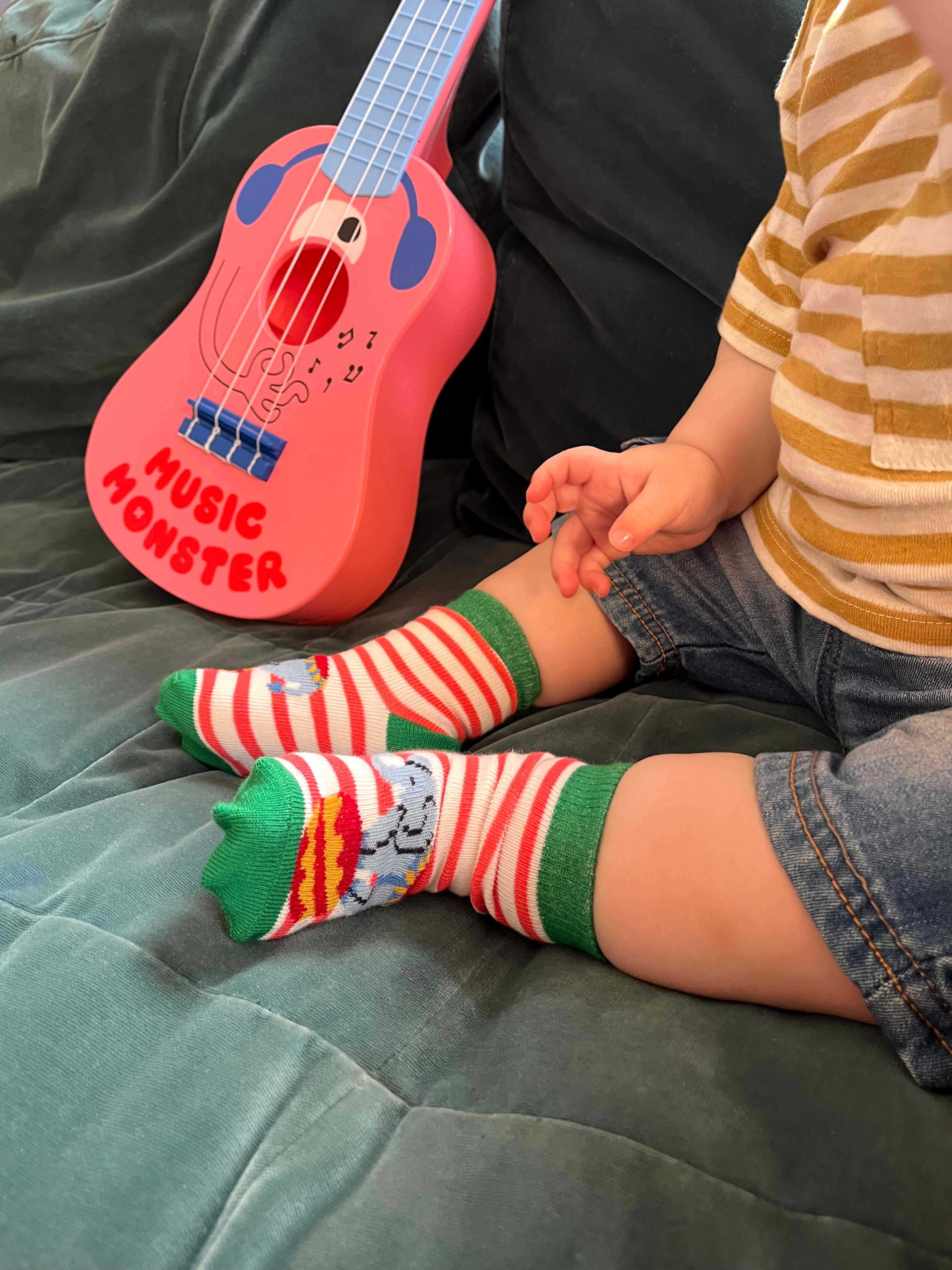 4pk Baby Cotton Big Top Socks