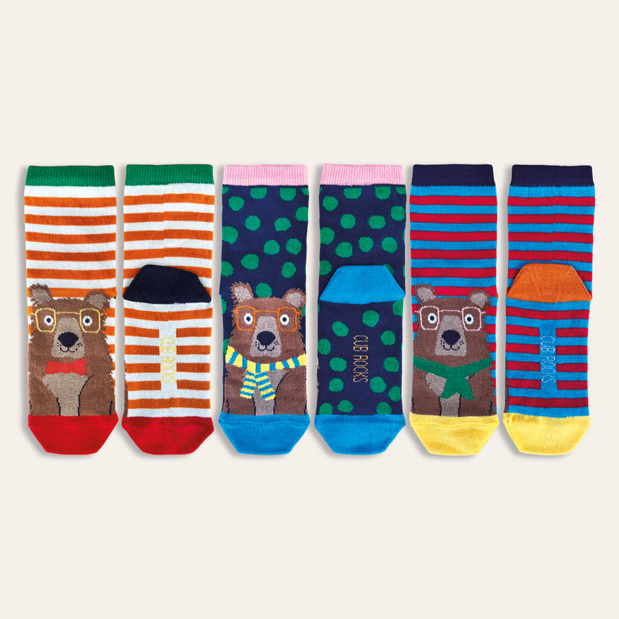 3pk Kids Cotton Woodland Ankle Socks