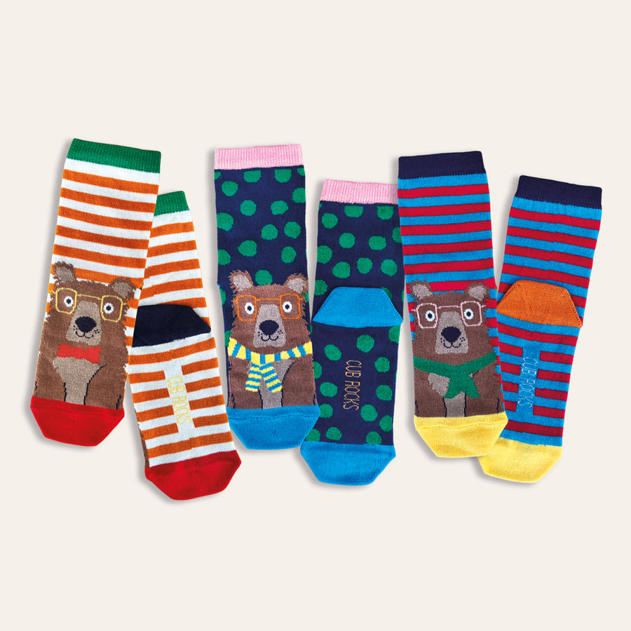 3pk Kids Cotton Woodland Ankle Socks