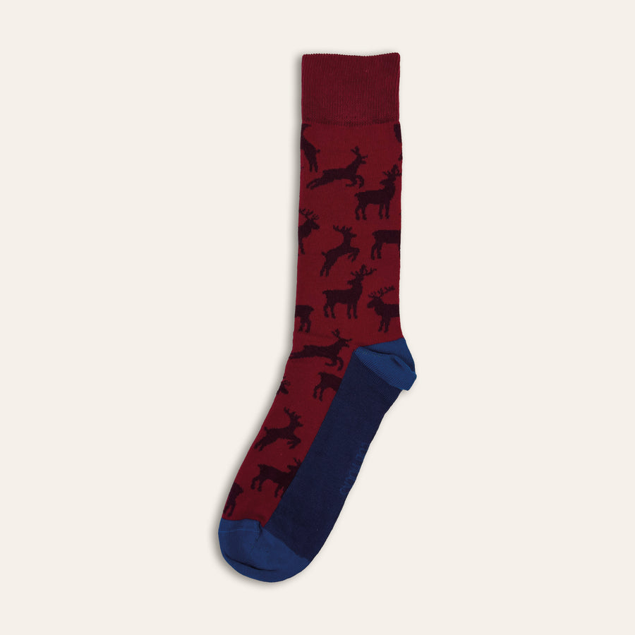 1pk Mens Cotton Stag Ankle Socks UK Size 6-11