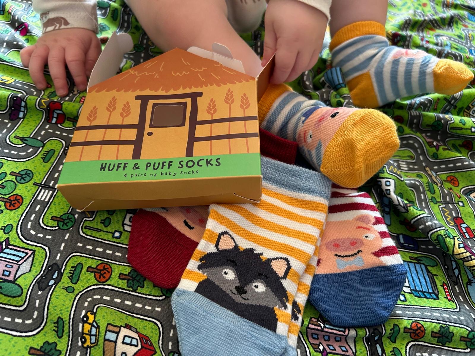 4pk Baby Cotton Huff & Puff Socks