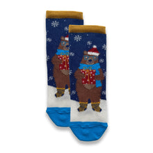 Load image into Gallery viewer, 1pk Kids Cotton Winter Bear Sock
