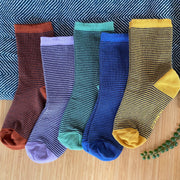 5pk Kids Cotton Stripe Ankle Socks