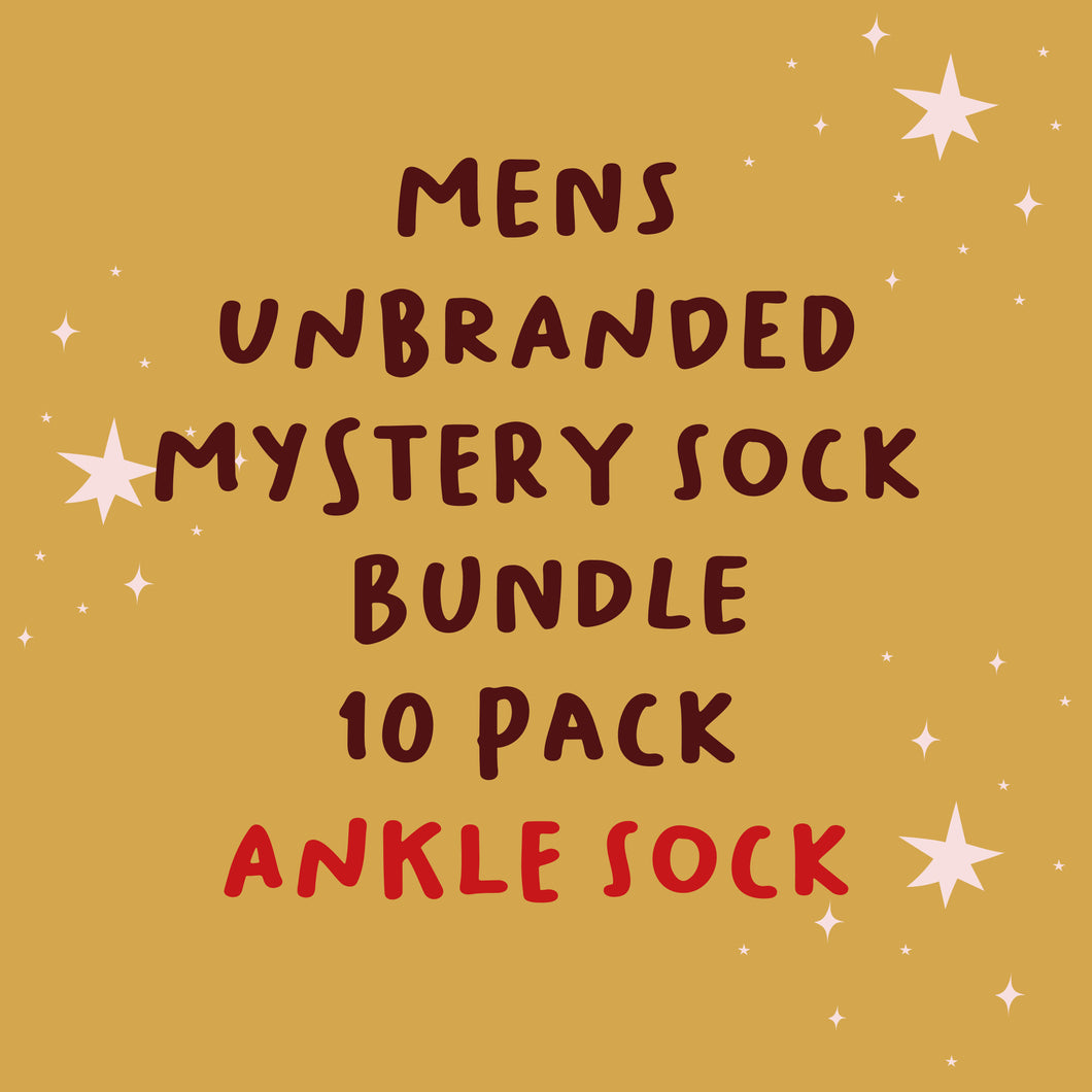 Men's Unbranded Mystery Sock Bundle - 10 pack Ankle Socks