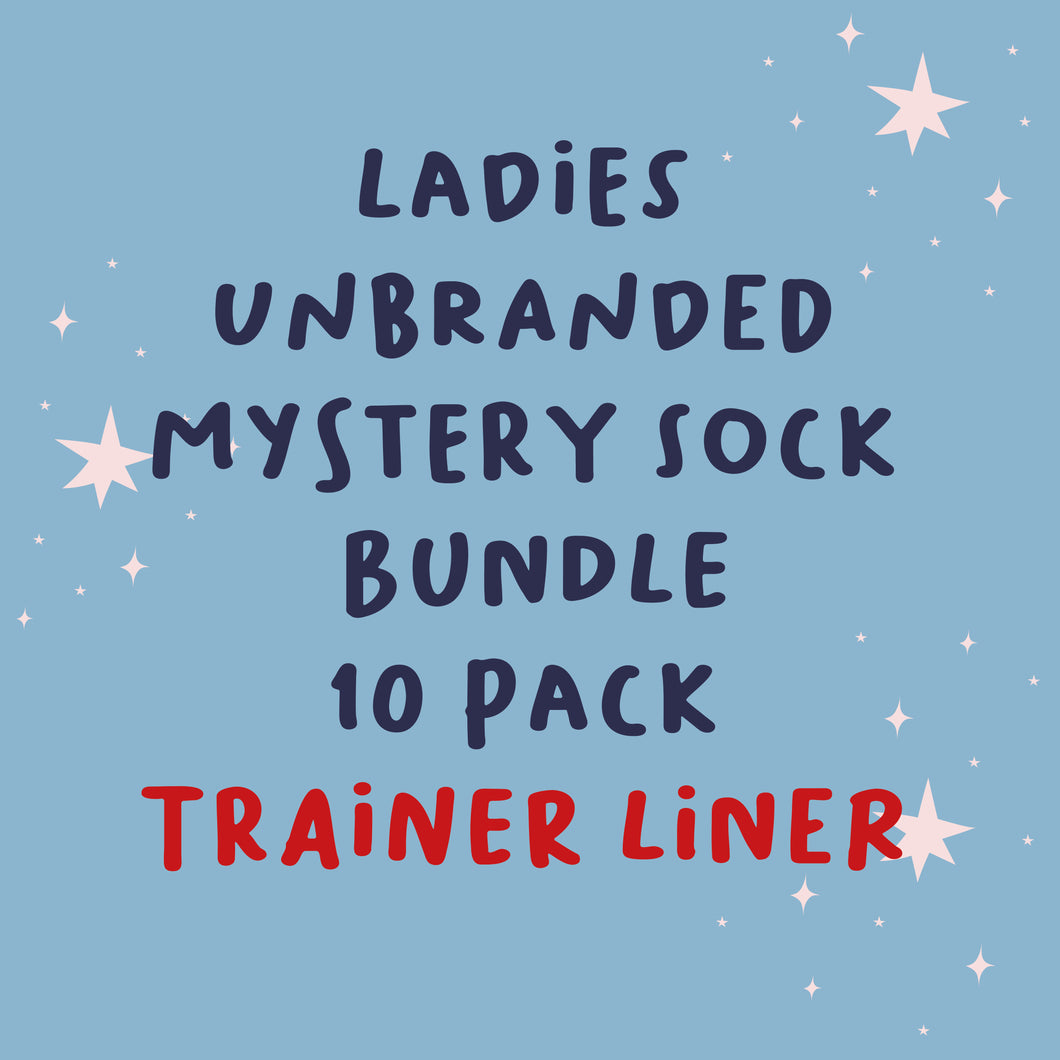 Ladies Unbranded Mystery Sock Bundle - 10 pack Trainer Liners