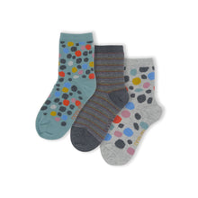 Load image into Gallery viewer, 3 Pack Spots Kids Sustainable Cotton Fashion Ankle Socks for Boys and Girls

