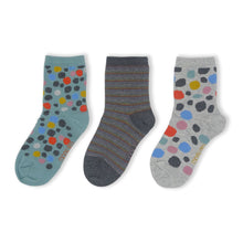 Load image into Gallery viewer, 3 Pack Spots Kids Sustainable Cotton Fashion Ankle Socks for Boys and Girls
