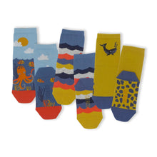 Load image into Gallery viewer, 3 Pack Ocean Kids Sustainable Cotton Fashion Socks for Boys and Girls
