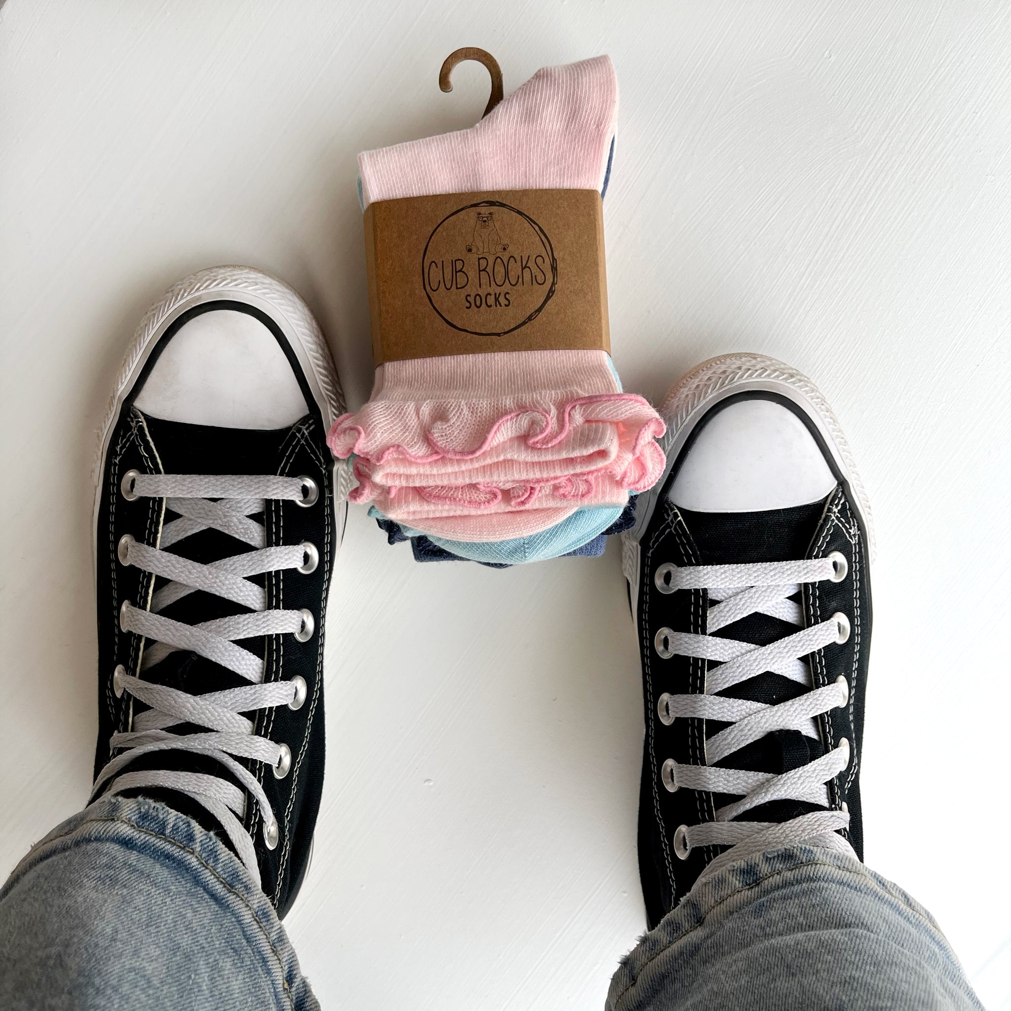 Frilly socks hot sale with converse