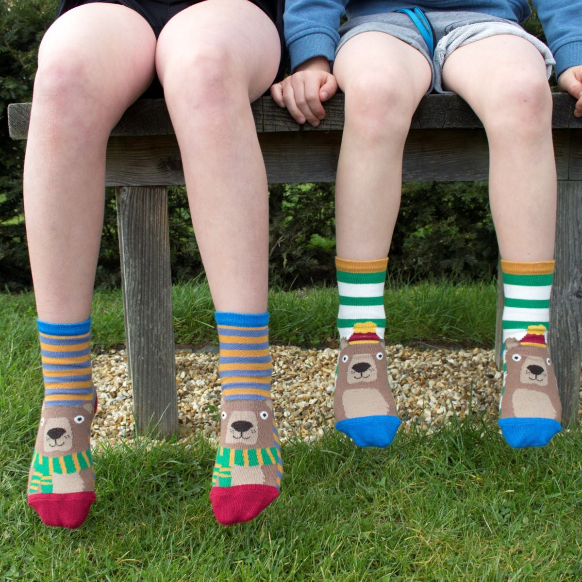 3 Pack Woodland Kids Sustainable Cotton Fashion Socks for Boys and Girls
